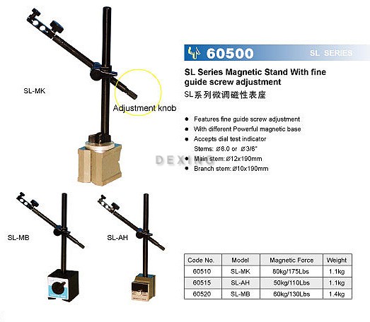 Dual clamp-magnetic indicator stands with fine adjustment 