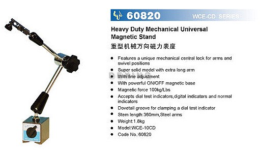 heavy duty mechanical universal magnetic stand